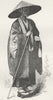 JAPAN. Japan. Mendicant Priest 1880 old antique vintage print picture