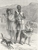 MOROCCO. Fes. Breber Mountaineers at a wedding-Feast 1880 old antique print