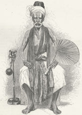 INDIA. Dehra Dhoon. Hindu mendicant, Hurdwar 1880 old antique print picture