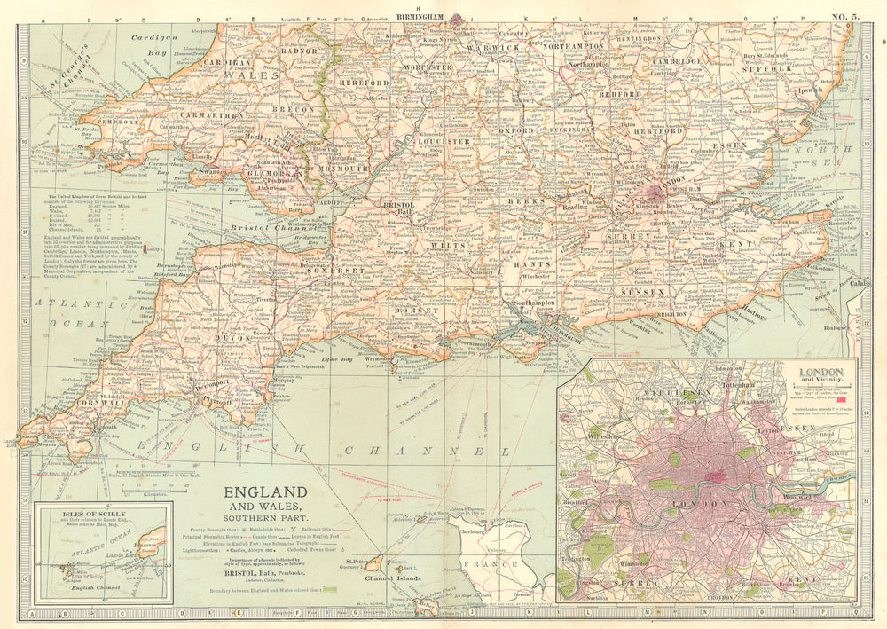ENGLAND WALES S.Shows Civil War of the Roses Barons Wars battlefields 1903 map