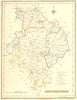 HUNTS. Huntingdonshire. Lewis 1845 old antique vintage map plan chart