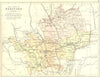 HERTS. Hertford. Philip 1898 old antique vintage map plan chart