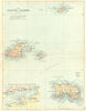 CHANNEL ISLES. Islands. Philip 1898 old antique vintage map plan chart