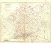 GERMANY. (Deutschland). Dower Orr Mountains 1847 old antique map plan chart
