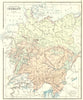 GERMANY. Physical. PHILIPS Hughes 1892 old antique vintage map plan chart