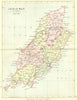 IOM. Isle of Man. Philip 1888 old antique vintage map plan chart