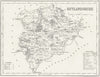 RUTLAND. Rutlandshire. Archer Dugdale c1840 old antique vintage map plan chart