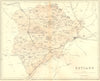 RUTLAND. Virtue 1860 old antique vintage map plan chart