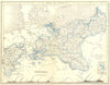 GERMANY. Prussia. Dower Orr Mountains 1847 old antique vintage map plan chart