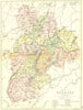 SCOTLAND. Peebles. Peeblesshire. Philip 1891 old antique map plan chart