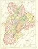 SCOTLAND. Peebles. Peeblesshire. Philip 1891 old antique map plan chart