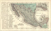 MEXICO. ARMSTRONG map Inset Cuba 1891 old antique vintage plan chart
