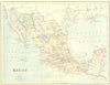 MEXICO. Philip 1888 old antique vintage map plan chart