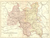 OXON BUCKS. Oxfordshire Buckinghamshire; Philip 1876 old antique map chart