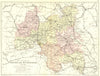 OXON BUCKS. Oxfordshire Buckinghamshire; Philip 1890 old antique map chart