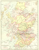SCOTLAND. Railways. Philip Orkey Shetland inset 1891 old antique map chart