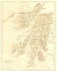 SCOTLAND. Argyle & Bute. Virtue 1868 old antique vintage map plan chart
