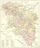 SCOTLAND. Lanark. Lanarkshire. Philip 1891 old antique vintage map plan chart