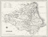 DURHAM. Lewis 1831 old antique vintage map plan chart