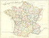 FRANCE. Becker 1848 old antique vintage map plan chart