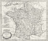 FRANCE. Circles & departments. Blomfield 1807 old antique map plan chart