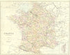 FRANCE. Departments. Philip 1888 old antique vintage map plan chart