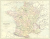 FRANCE. Provinces. Philip 1888 old antique vintage map plan chart