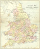 ENGLAND WALES. RAIL MAP. Philip 1888 old antique vintage plan chart