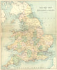 ENGLAND WALES. RAIL MAP. Philip 1898 old antique vintage plan chart