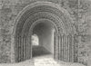 WORCESTER. South entry to cloisters of Cathedrals 1807 old antique print