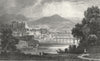 BRECKNOCKSHIRE. Hay. Brecknock. town & bridge c1831 old antique print picture