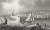 SWANSEA. Entry to harbour, Glamorganshire. Glamorgan c1831 old antique print