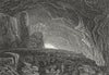 DERBYS. Peak Hole, peak, Derbyshire. Matlock Tor 1808 old antique print