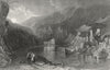 DERBYSHIRE. Miller's Dale. Millers. Night Couple Dog 1836 old antique print