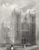 YORKS. Ripon Cathedral NW view 1836 old antique vintage print picture