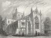 YORKS. Ripon Cathedral east view 1836 old antique vintage print picture