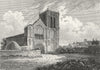 YORKS. Malton Church 1816 old antique vintage print picture