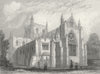 YORKS. Ripon Cathedral east view 1836 old antique vintage print picture
