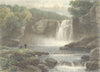 WALES. Falls of Hespte. south Europe 1873 old antique vintage print picture