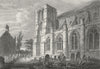 SUSSEX. SW Chichester Cathedral. Storer 1814 old antique vintage print picture