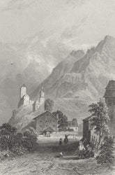 SWITZERLAND. Sargans. Germany. Tombleson Horse 1830 old antique print picture