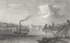 GERMANY. Ludwigshafen, lake Constance. Steam Boat 1830 old antique print