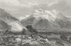 GRINDELWALD. Swiss. Fullarton Lausanne, Finden 1850 old antique print picture