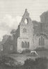 SCOTLAND. Pluscarden Abbey 1805 old antique vintage print picture