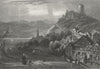 GERMANY. Ruins of Keimburg c1840 old antique vintage print picture