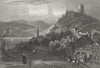 GERMANY. Ruins of Keimburg c1840 old antique vintage print picture