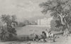 RUTLAND. Burley, Burleigh, hill. Allom 1836 old antique vintage print picture