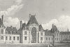 FRANCE. Fontainebleau Place D'armes. Pugin Paris 1828 old antique print