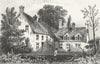 NORFOLK. Burnham Thorpe, birthplace Adm Nelson c1840 old antique print picture
