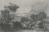 IOW. Newport from the South-Bartlett c1840 old antique vintage print picture